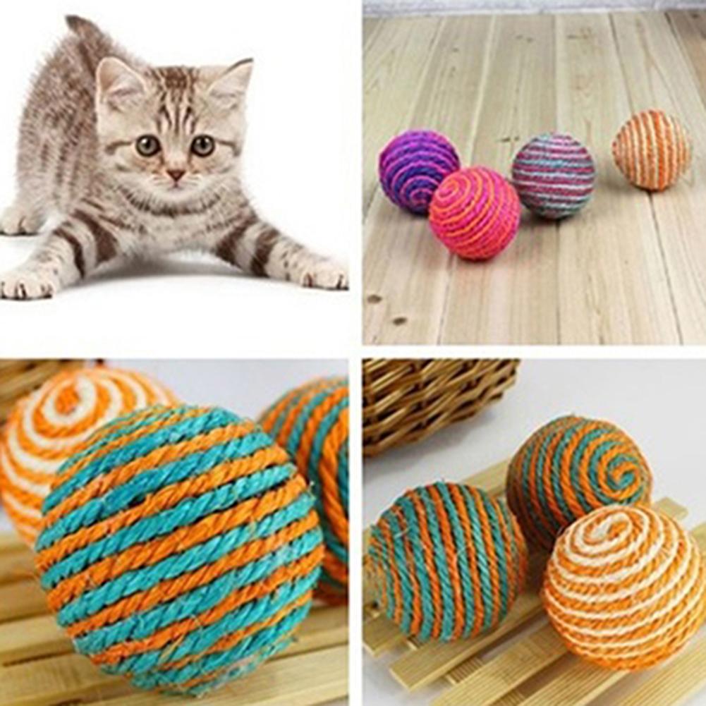 Cat Pet Sisal Rope Weave Ball Teaser