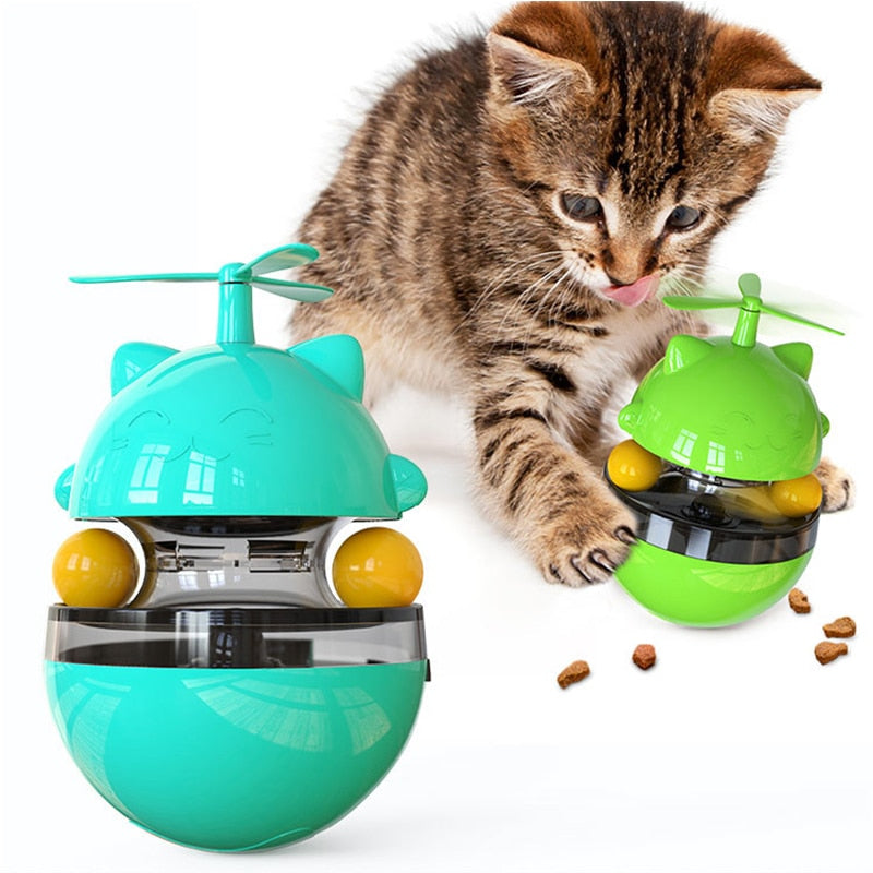 Tumbler Pet Cat Toy Turntable Feeding Ball