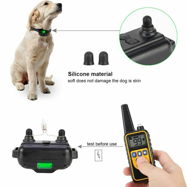 Training Dog Bark Collar Remote Shock Pet Collar (2)